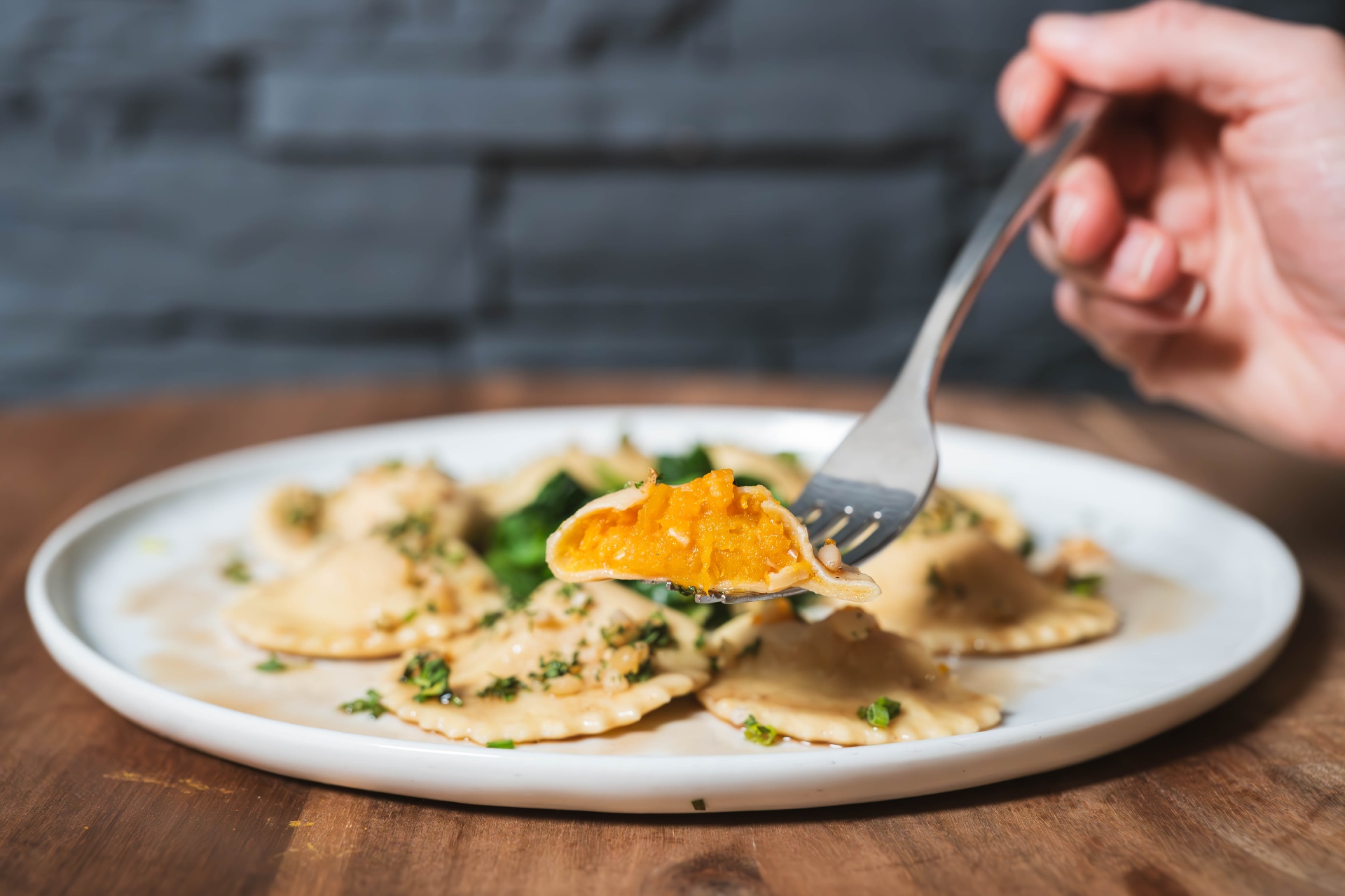 Butternut squash ravioli